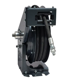 GTE-H-1.2-10 spring rewind hose reel with wall bracket and swivel inlet - Euroreels